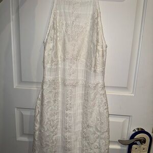 Topshop White Sheath Halter Dress for Weddings